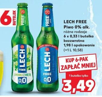 Kaufland Piwo lech free limonka z miętą oferta