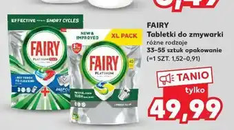 Kaufland Tabletki do zmywarek fairy platinum plus oferta