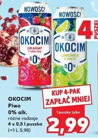 Kaufland Piwo okocim radler limonka z miętą oferta