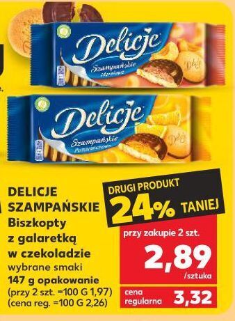 Kaufland Ciastka z galaretką pomarańczową delicje szampańskie oferta