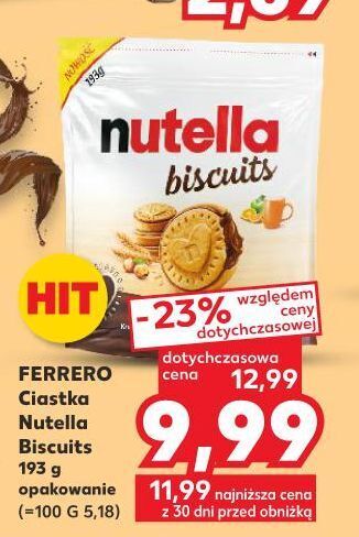 Kaufland Ciastka z kremem nutella biscuits oferta