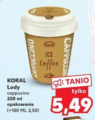 Kaufland Lody cappuccino koral ice coffee oferta