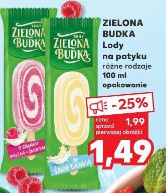 Kaufland Lód malina ze śmietanką zielona budka oferta