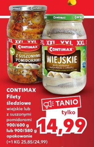 Kaufland Filety śledziowe z suszonymi pomidorami contimax oferta