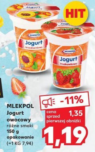 Kaufland Jogurt brzoskwiniowy mlekpol oferta