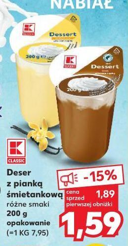 Kaufland Deser z pianką śmietankową waniliowy k-classic oferta