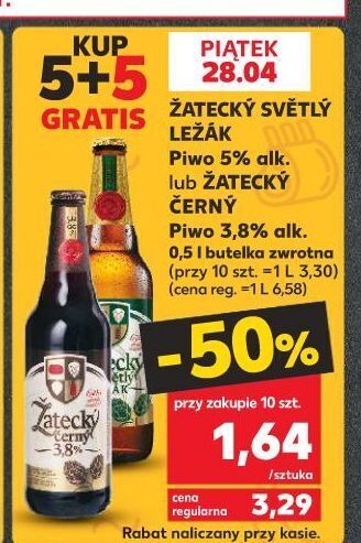 Kaufland Piwo zatecky svetly lezak oferta
