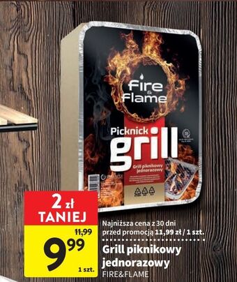 Intermarche Grill piknikowy jednorazowy fire & flame oferta