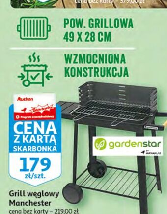 Auchan Grill węglowy manchester garden star oferta