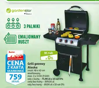 Auchan Grill gazowy alaska garden star oferta