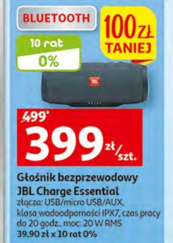 Auchan Głośnik bezprzewodowy charge essential jbl oferta