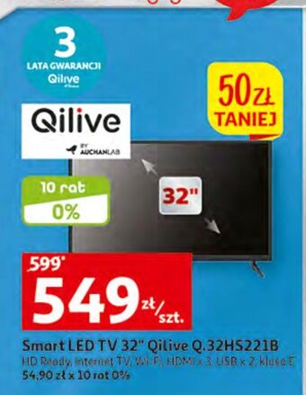 Auchan Telewizor led 32 q32hs221b qilive oferta