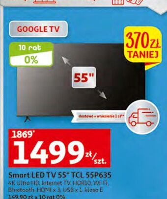 Auchan Telewizor 55 led 55p635 tcl oferta