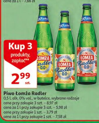 Auchan Piwo łomża radler 0.0% mango oferta