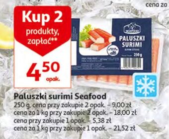 Auchan Paluszki surimi o smaku kraba seafood oferta