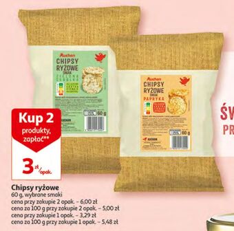 Auchan Chipsy ryżowe zielona cebulka auchan oferta