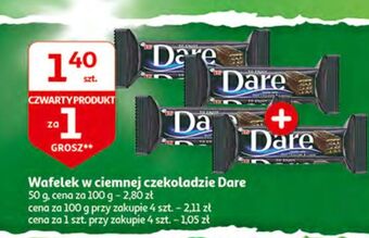 Auchan Wafelek w ciemnej czekoladzie eti dare oferta