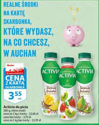Auchan Jogurt truskawka-kiwi danone activia oferta