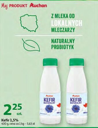 Auchan Kefir naturalny auchan różnorodne (logo czerwone) oferta