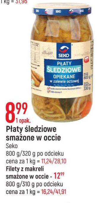 E.Leclerc Filety z makreli smażone w zalewie octowej seko oferta