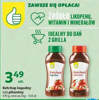 Auchan Ketchup łagodny podniesiony kciuk oferta