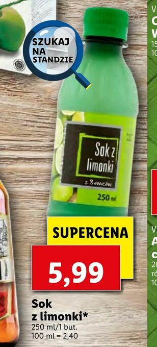 Lidl Sok z limonki oferta