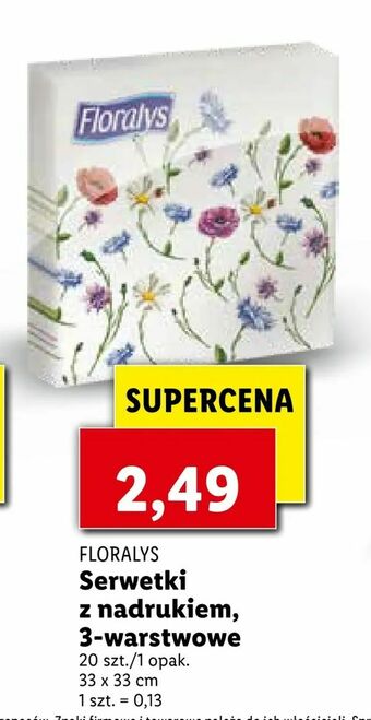 Lidl Serwetki z nadrukiem, 3-warstwowe oferta