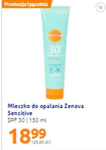 Action Mleczko do opalania Zenova Sensitive SPF 30 | 150 ml oferta