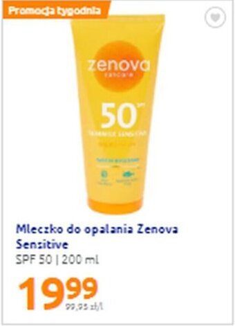 Action Mleczko do opalania Zenova Sensitive SPF 50 | 200 ml oferta