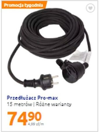 Action Przedłużacz Pro-max 15 metrów oferta