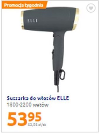 Action Suszarka do włosów ELLE 1800-2200 watów oferta