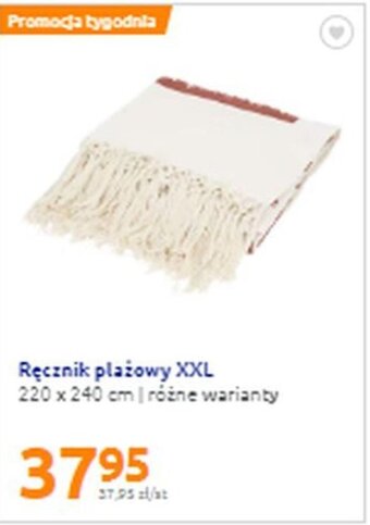 Action Ręcznik plażowy XXL 220 x 240 cm oferta