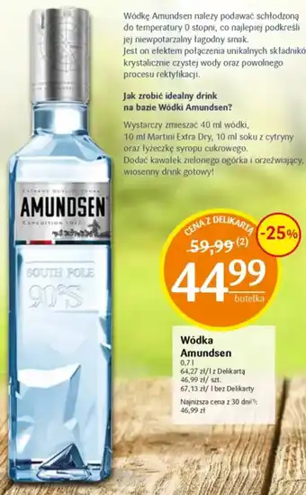 Delikatesy Centrum Wódkę Amundsen 0,7l oferta