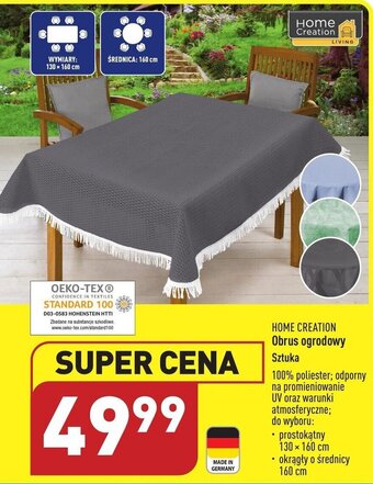 ALDI HOME CREATION Obrus ogrodowy Sztuka oferta