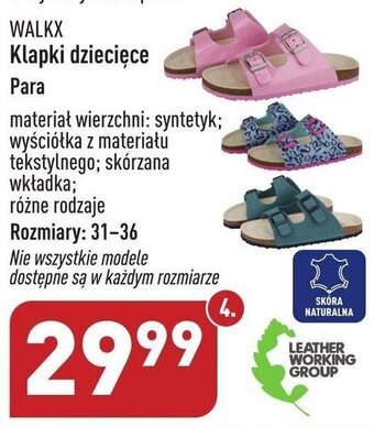 ALDI WALKX Klapki dziecięce oferta
