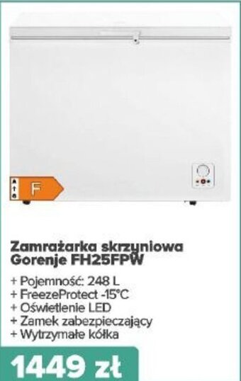 Max Elektro Zamrażarka skrzyniowa Gorenje FH25FPW oferta