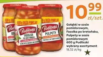 Społem Częstochowa Gołąbki w sosie pomidorowym, Fasolka po bretońsku, Pulpety w sosie pomidorowym 600 g Pudliszki oferta