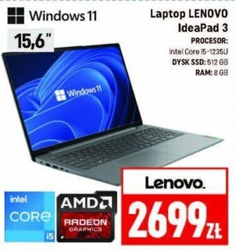 Neopunkt Laptop LENOVO IdeaPad 3 oferta