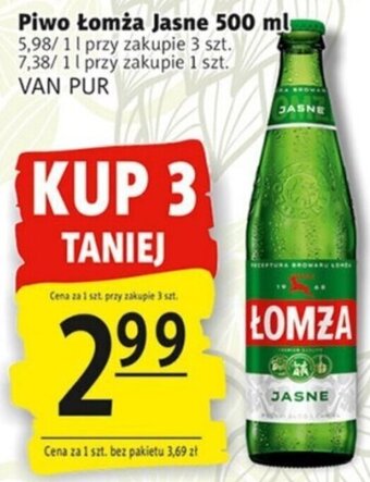 Prim Market VAN PUR Piwo Łomża Jasne 500 ml oferta