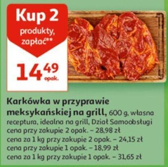 Auchan Karkówka w przyprawie meksykańskiej na grill, 600 g oferta