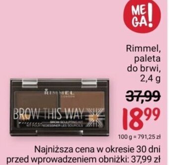 Rossmann Rimmel, paleta do brwi, 2,4 g oferta