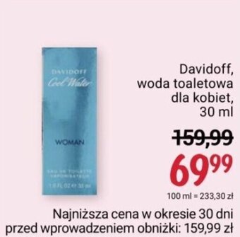 Rossmann Davidoff, woda toaletowa dla kobiet, 30 ml oferta