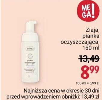 Rossmann Ziaja, pianka oczyszczająca, 150 ml oferta