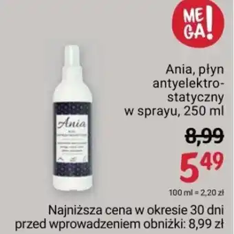 Rossmann Ania, płyn antyelektro- statyczny w sprayu, 250 ml oferta