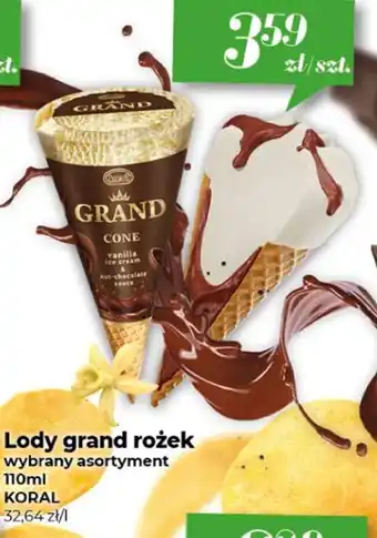 Gama KORAL Lody grand rożek 110 ml oferta