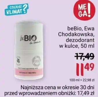 Rossmann beBio, Ewa Chodakowska, dezodorant w kulce, 50 ml oferta