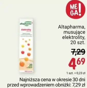 Rossmann Altapharma, musujące elektrolity, 20 szt. oferta