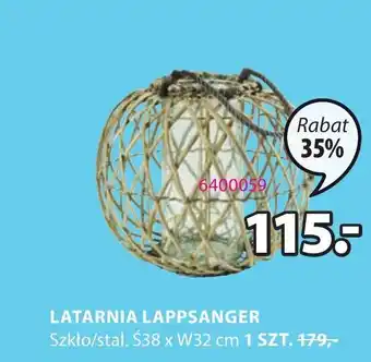 JYSK LATARNIA LAPPSANGER Szkło/stal. Ś38 x W32 cm 1 SZT. oferta