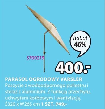 JYSK PARASOL OGRODOWY VARSLER oferta