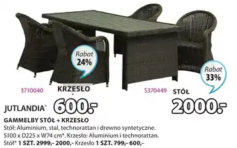 JYSK Jutlandia GAMMELBY STÓŁ oferta